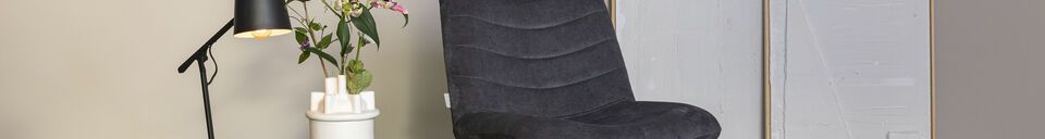 Descriptivo Materiales  Sillón de tela gris Bubba