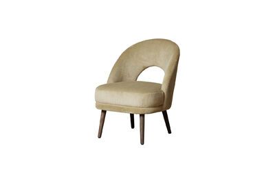Sillón de tela verde Cyrus