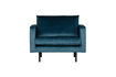 Miniatura Sillón de terciopelo azul RODEO 1