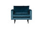 Miniatura Sillón de terciopelo azul RODEO Clipped