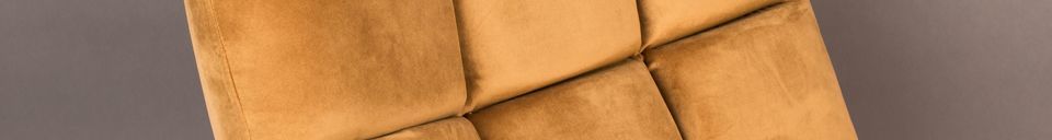 Descriptivo Materiales  Sillón de terciopelo marrón Bar