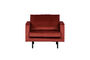 Miniatura Sillón de terciopelo marrón castaño RODEO Clipped