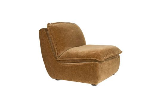 Sillón de terciopelo marrón Radley Clipped