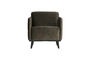 Miniatura Sillón de terciopelo verde cálido STATEMENT Clipped