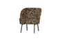 Miniatura Sillón Estampado Floral Terciopelo Negro Vogue Clipped