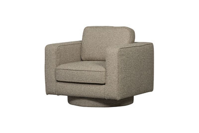 Sillón giratorio bouclé arena LAZY