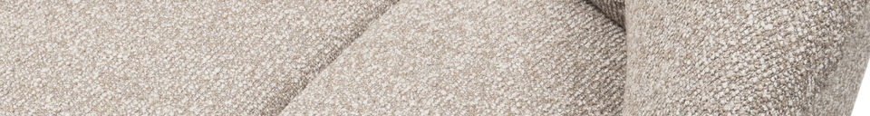 Descriptivo Materiales  Sillón giratorio bouclé beige melange MOJO