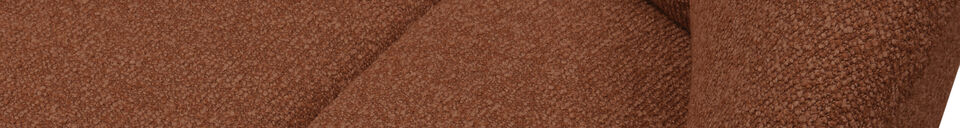 Descriptivo Materiales  Sillón giratorio bouclé marrón óxido Mojo