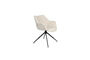 Miniatura Sillón giratorio de tela beige Doulton Clipped