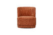 Miniatura Sillón giratorio de terciopelo naranja Atty 4