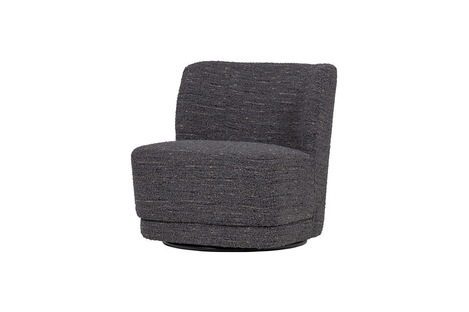 Sillón giratorio tejido melange gris ATTY Woood