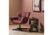 Miniatura Sillón giratorio terciopelo mate marrón/rojo WIBO 2