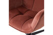 Miniatura Sillón giratorio terciopelo mate marrón/rojo WIBO 7