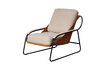 Miniatura Sillón Lord de cuero marrón y beige 8