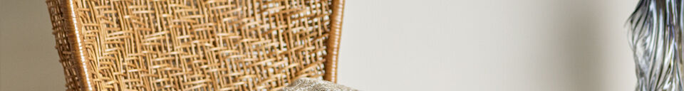 Descriptivo Materiales Sillón lounge de ratán natural Somme