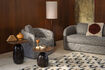 Miniatura Sillón lounge de tela gris Boho 4