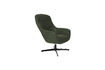 Miniatura Sillón lounge giratorio de tela verde Yuki 2