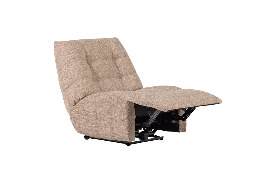 Cómodo sillón reclinable Tapizado en tela (100% poliéster) Con función relax ajustable Al 94 cm