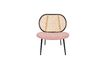 Miniatura Sillón rosa con ratán Spike 7