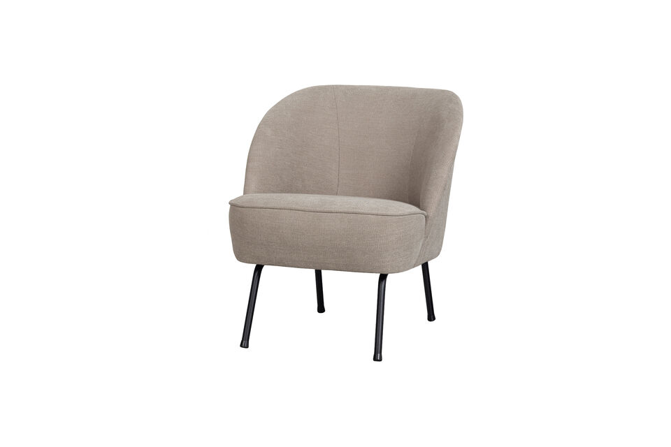 Sillón tela tejida arena Vogue Woood