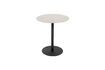 Miniature Silver steel side table Snow Brushed 1