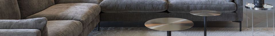 Material Details Silver steel side table Snow Brushed