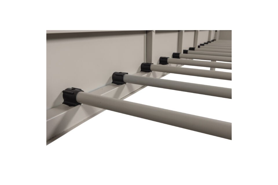 A powder coating is a paint that is attached to the metal using high temperatures