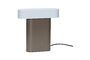 Miniature Sleek brown metal table lamp Clipped