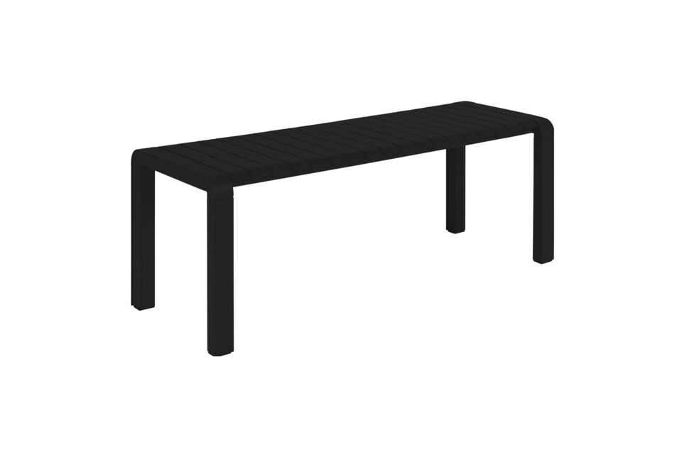 Small black aluminum garden bench Vondel Zuiver