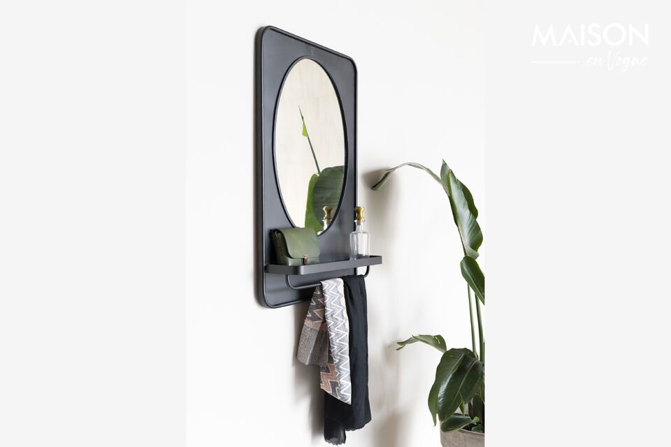 Discover the elegant simplicity and functionality of the Pascal mirror in black iron
