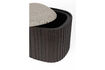 Miniature Small brown teak pouffe with storage Bay 13