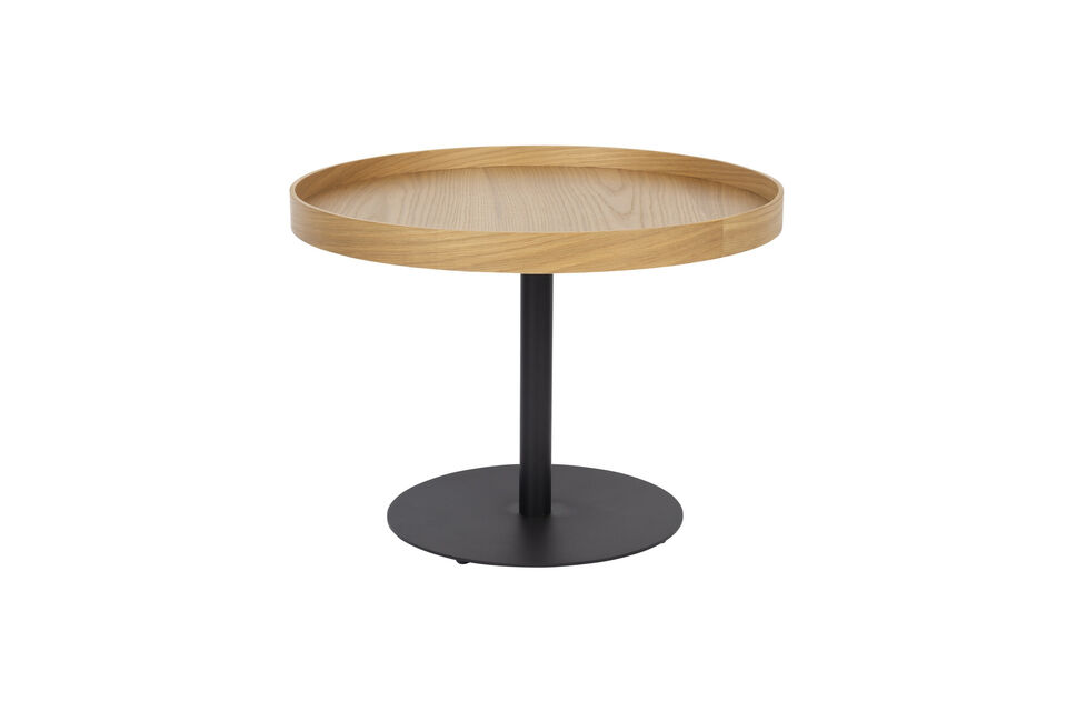 Small brown wood side table Yuri White Label