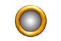 Miniature Small convex mirror in curved gold resin Clipped