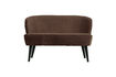 Miniature Small sofa velvet dark brown SARA 2