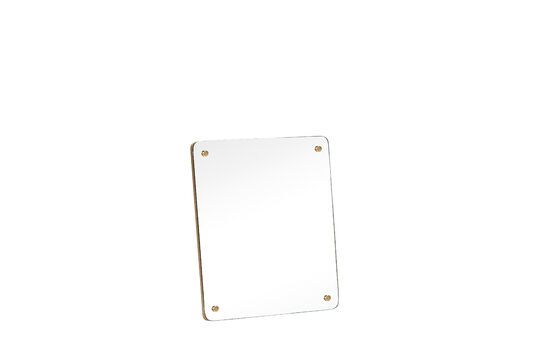 Smize light wood mirror