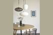 Miniature Smoked grey brass glass ellipse pendant Reflect 3