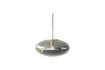 Miniature Smoked grey brass glass ellipse pendant Reflect 1