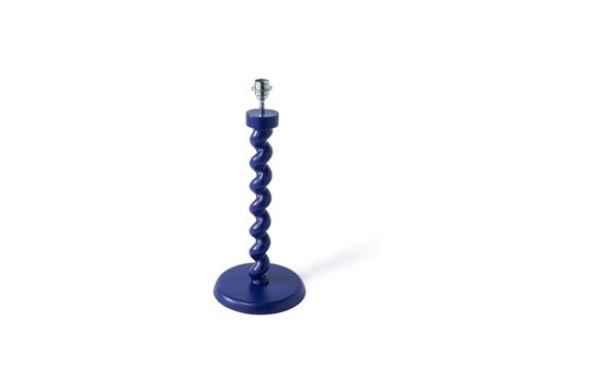 Socle de lampe en aluminium bleu foncé Twister Détouré