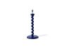 Miniature Socle de lampe en aluminium bleu foncé Twister 5
