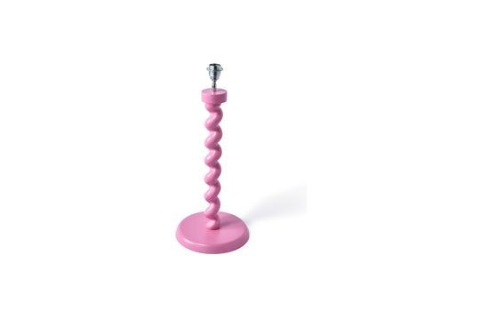 Socle de lampe en aluminium rose Twister