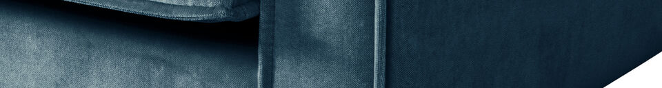 Material Details Sofa 2-seater blue velvet Rodeo