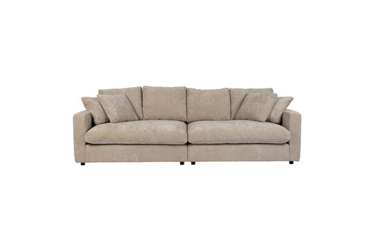 Sofá 3 plazas en tela beige Sense Clipped