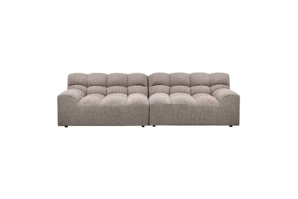 Sofá 3 plazas tejido clay melange Allure Woood