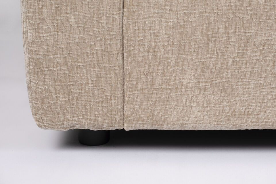 Sofa 3-seater in beige fabric Sense - 8