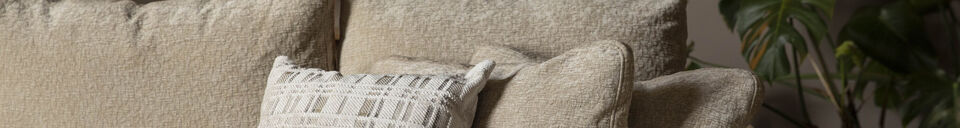 Materialbeschreibung Sofa 3-Sitzer aus beigem Stoff Sense