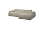 Miniatura Sofá chaise longue derecha bouclé beige mélange Mojo Clipped
