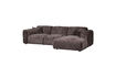 Miniatura Sofá chaise longue derecha chenilla marrón cálido CLOUD 1