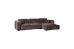 Miniatura Sofá chaise longue derecha chenilla marrón cálido CLOUD 3
