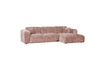 Miniatura Sofá chaise longue derecha chenille taupe/rosa CLOUD 4