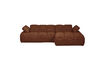 Miniatura Sofá chaise longue derecho bouclé marrón óxido melange Mojo 3